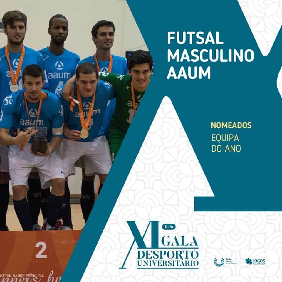 Futsal com 3 nomeados para Gala de Desporto da FADU