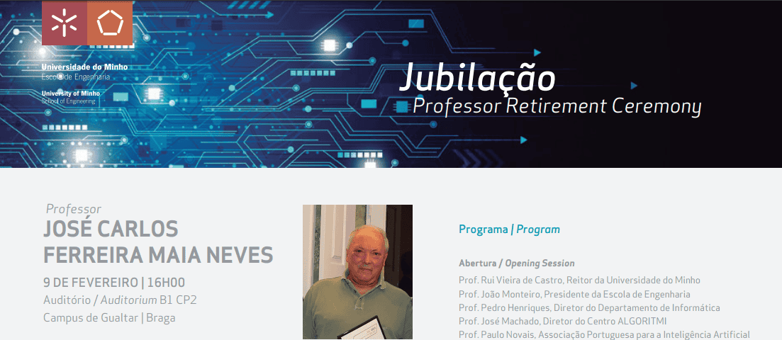 Fundador da área de IA na UMinho homenageado