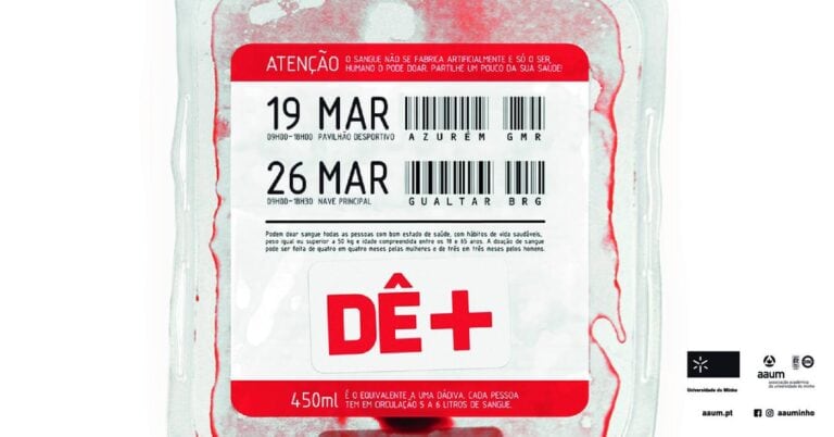 UMinho acolhe dádivas de sangue a 19 e 26 de Março
