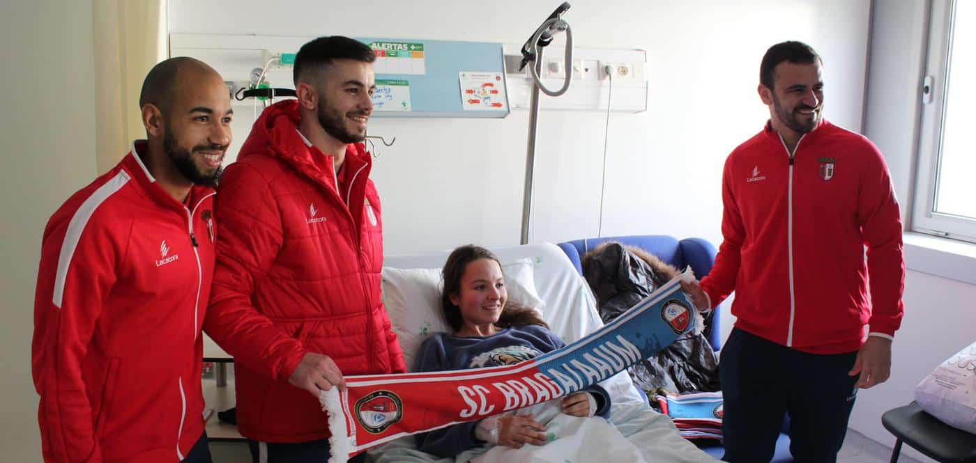 Jogadores do SC Braga/AAUM deixam mensagem de esperança
